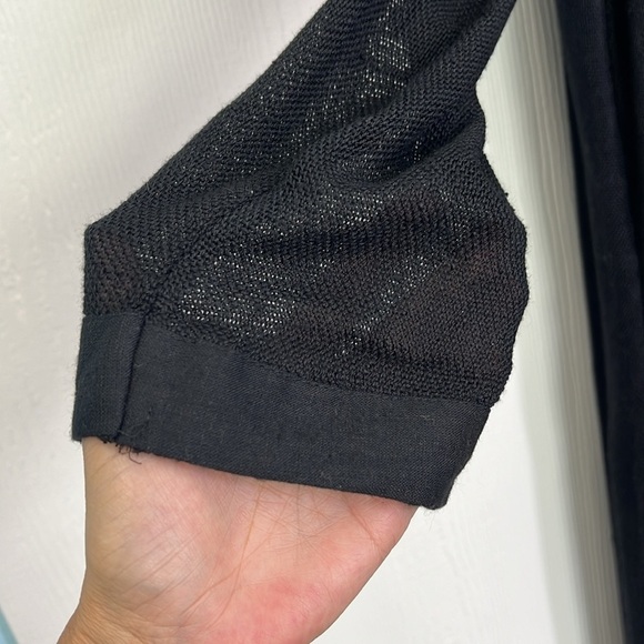 Free People - Black Button Down Long Sleeve Long Lightweight Sweater Duster XS - Picture 5 of 14